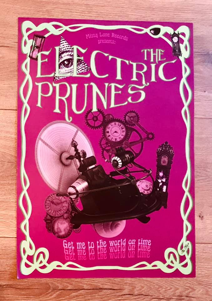 THE ELECTRIC PRUNES Authorized poster "Get Me To The World On Time"