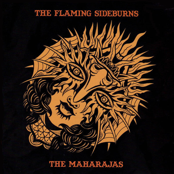 The Flaming Sideburns / The Maharajas –split  7"